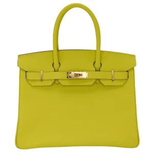 Best Replica Hermes - Birkin 30 Lime Epsom Gold HW