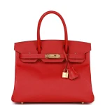 Best Replica Hermes - Birkin 30 Rouge Casaque Epsom Gold HW