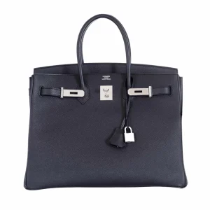 Best Replica Hermes - Birkin 35 Black Epsom Palladium HW