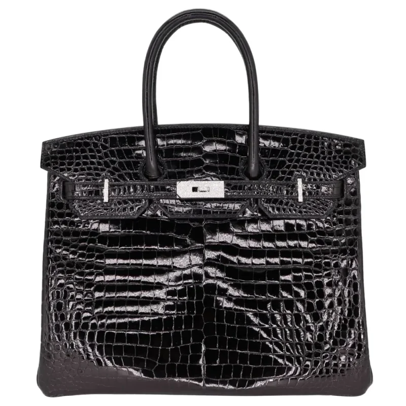Best Replica Hermes – Birkin 35 Black Shiny Crocodile Bag