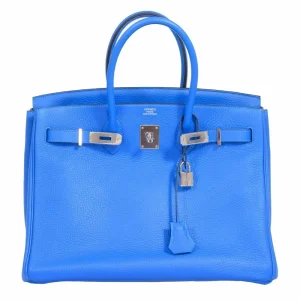 Best Replica Hermes – Birkin 35 Bleu Hydra Clemence Gold HW