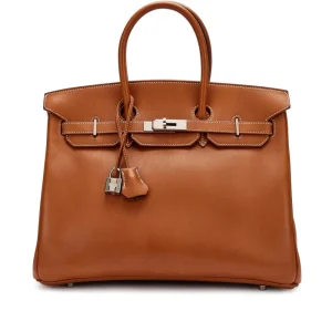 Best Replica Hermes - Birkin 35 Fauve Barenia Palladium HW