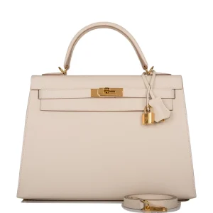 Best Replica Hermes - Kelly 32 Craie Epsom Gold HW