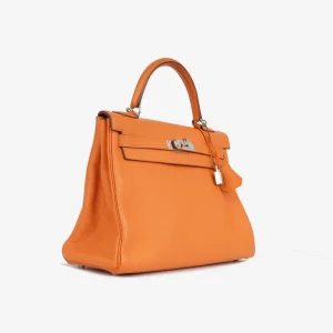 Best Replica Hermes - Kelly 32 Orange Togo Palladium HW