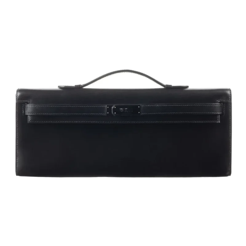 Best Replica Hermes – Kelly Cut Black Box Calf So Black HW