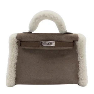 Best Replica Hermes Kelly Mini Teddy Plush Shearling Bag