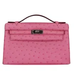 Best Replica Hermes - Kelly Pochette Bubblegum Ostrich