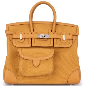Hermès Birkin 25 Cargo Canvas/Swift Sesame Palladium - 1:1 Replica