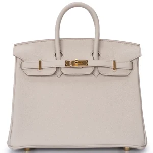 Hermès Birkin 25 Retourne Togo Beton Gold HW - Premium Replica