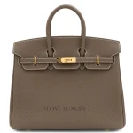 Hermès Birkin 25 Retourne Togo Etoupe Gold HW - Artisan-Grade Dupes