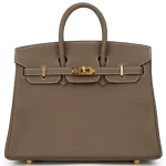 Hermès Birkin 25 Retourne Togo Etoupe Gold HW - Premium Replica