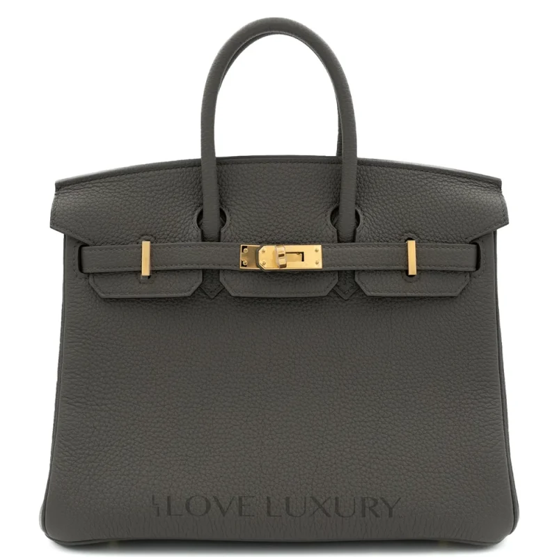 Hermès Birkin 25 Retourne Togo Gris Etain Gold HW - High-End Inspired