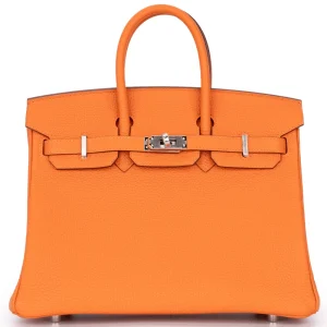 Hermès Birkin 25 Retourne Togo Orange Palladium HW - Best Replica