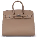 Hermès Birkin 25 Sellier Epsom Etoupe Palladium HW - Artisan-Grade Dupes