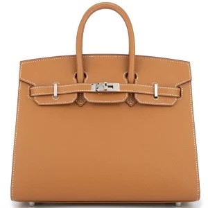Hermès Birkin 25 Sellier Epsom Gold Palladium HW - Mirror Quality Replicas