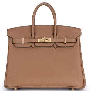 Hermès Birkin 25 Togo Alezan Gold HW - Premium Replica