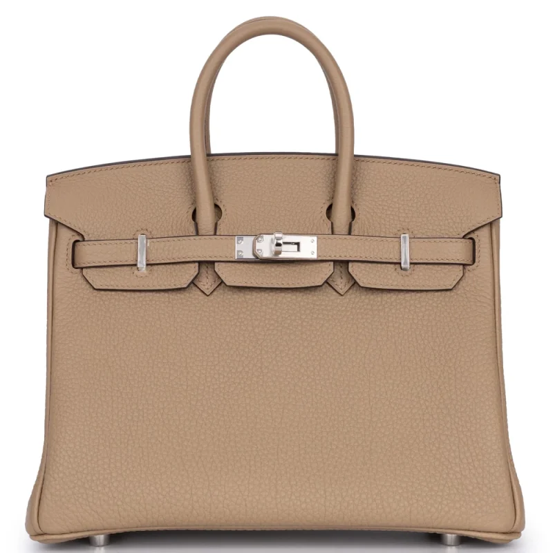 Hermès Birkin 25 Togo Beige Marfa Palladium HW - Premium Replica