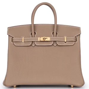 Hermès Birkin 25 Togo Etoupe Gold HW - High-End Inspired