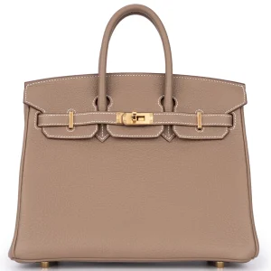 Hermès Birkin 25 Togo Etoupe Gold HW - Mirror Quality Replicas