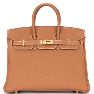 Hermès Birkin 25 Togo Gold Gold HW - Best Replica