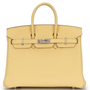 Hermès Birkin 25 Togo Jaune Poussin Palladium HW - Best Replica