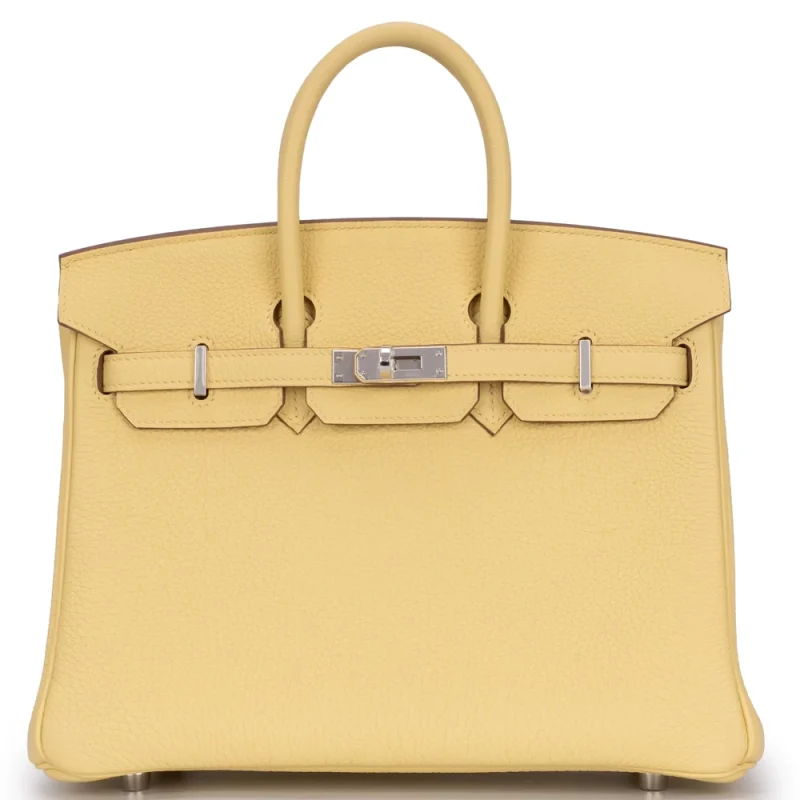 Hermès Birkin 25 Togo Jaune Poussin Palladium HW - Best Replica