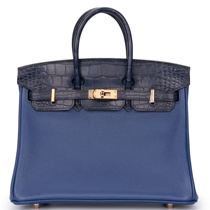 Hermès Birkin 25 Touch Chèvre Bleu Royal Gold HW - 1:1 Replica