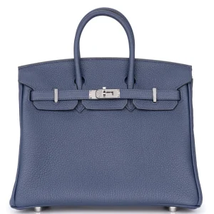 Hermès Birkin 25 Veau Togo Bleu Navy Palladium HW - High-End Inspired