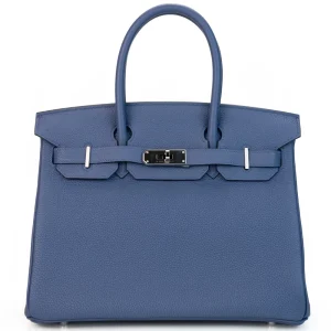 Hermès Birkin 30 Retourne Togo Bleu Brighton HW Replica