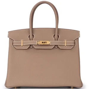 Hermès Birkin 30 Retourne Togo Etoupe Replica | Gold HW