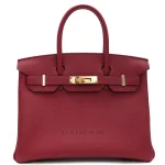 Hermès Birkin 30 Retourne Togo Rubis Gold HW - Inspired Replica
