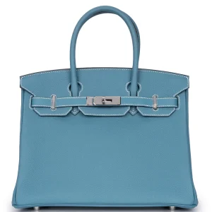Hermès Birkin 30 Togo Bleu Jean Palladium HW Dupes