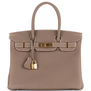 Hermès Birkin 30 Togo Etoupe Gold HW Dupes | Replica Hermes