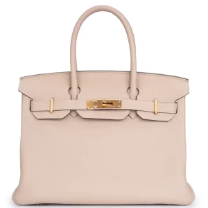Hermès Birkin 30 Togo Gris Tourtlle Gold HW Dupes | Artisan Quality