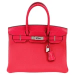 Hermès Birkin 30 Touch Berry Rose Crocodile Palladium HW Replica