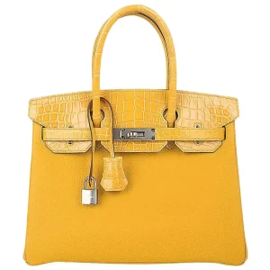 Hermès Birkin 30 Touch Jaune Amber Dupe | Replica Hermes