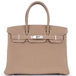 Hermès Birkin 30 Veau Togo Etoupe Palladium HW Replica