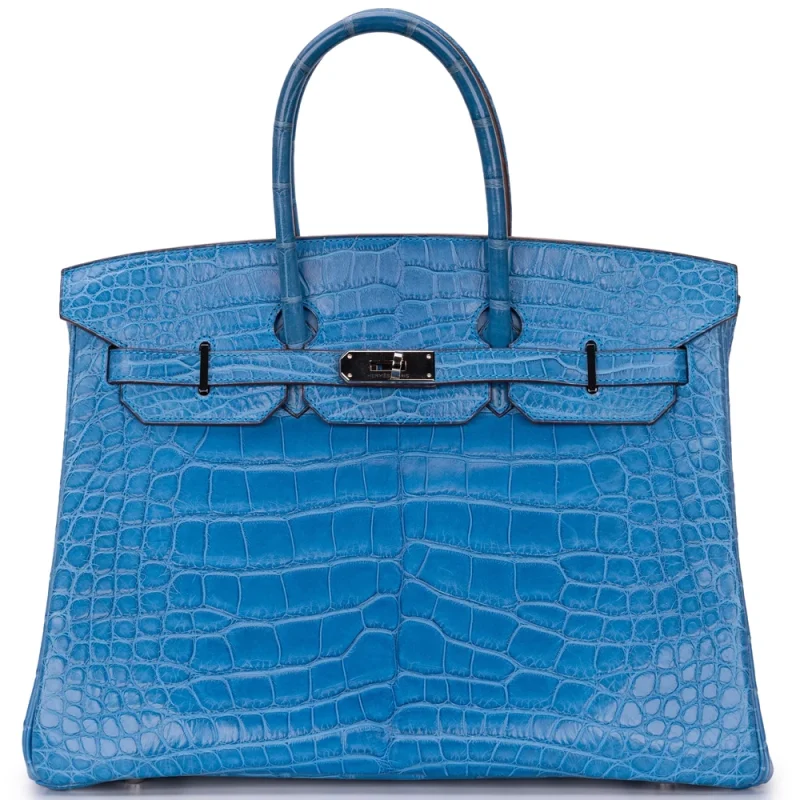 Hermès Birkin 35 Matte Alligator Mykonos Replica | Shop Now