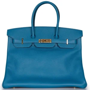 Hermès Birkin 35 Blue Izmir | Artisan-Grade Replica Bags