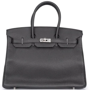 Hermès Birkin 35 Retourne Togo Black Palladium HW Replica