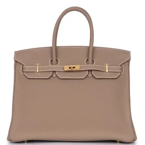 Hermès Birkin 35 Togo Etoupe Gold HW - Mirror Quality Replicas