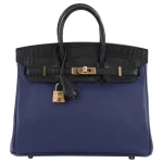 Hermès Birkin Touch Blue Alligator Gold HW Replica | Best Quality