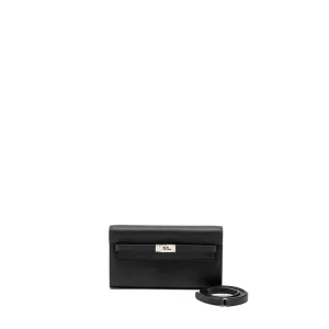 Hermès Classic Kelly To Go Black Epsom Silver HW |