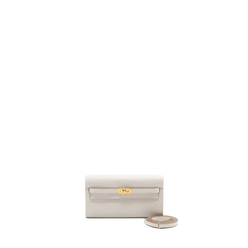 Hermès Classic Kelly To Go Gris Pale Epsom Silver HW