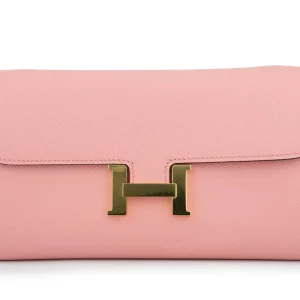 Hermès Constance To-Go Epsom Bubblegum Gold HW Dupes