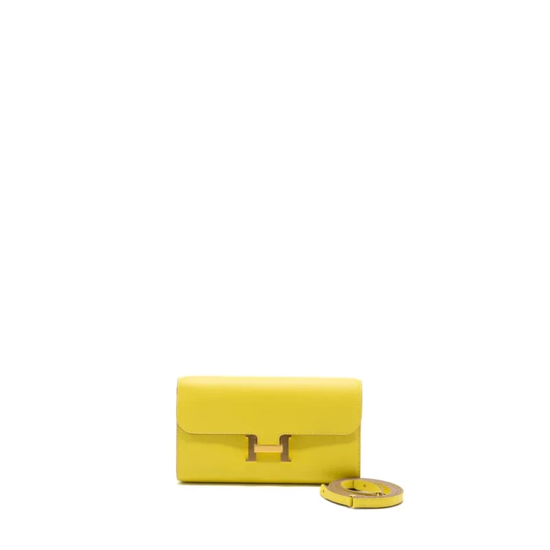 Hermès Constance To Go Lime Evercolor Gold HW - 1:1 Replica