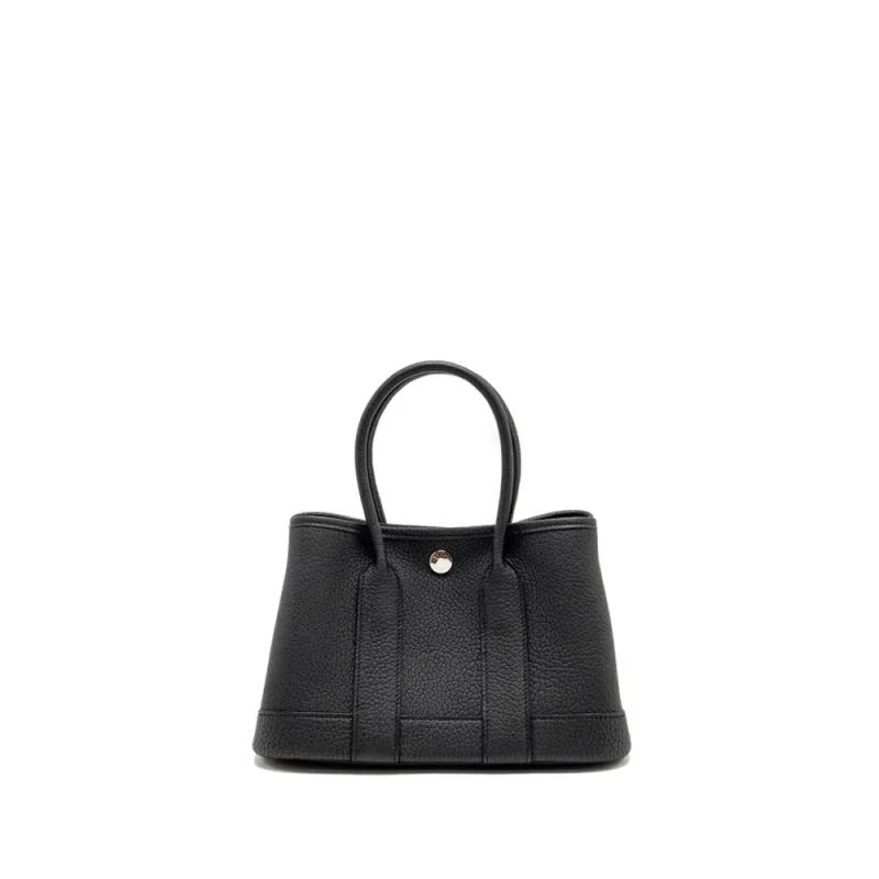 Hermès Garden Party 23 Black Negonda Silver HW Dupes