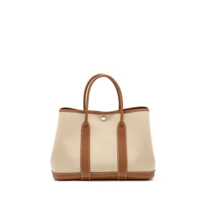 Hermès Garden Party 30 Replica | Military/Beton Canvas Bag
