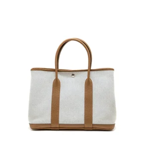Hermès Garden Party 36 Replica | Canvas Ecru Alezan Blue