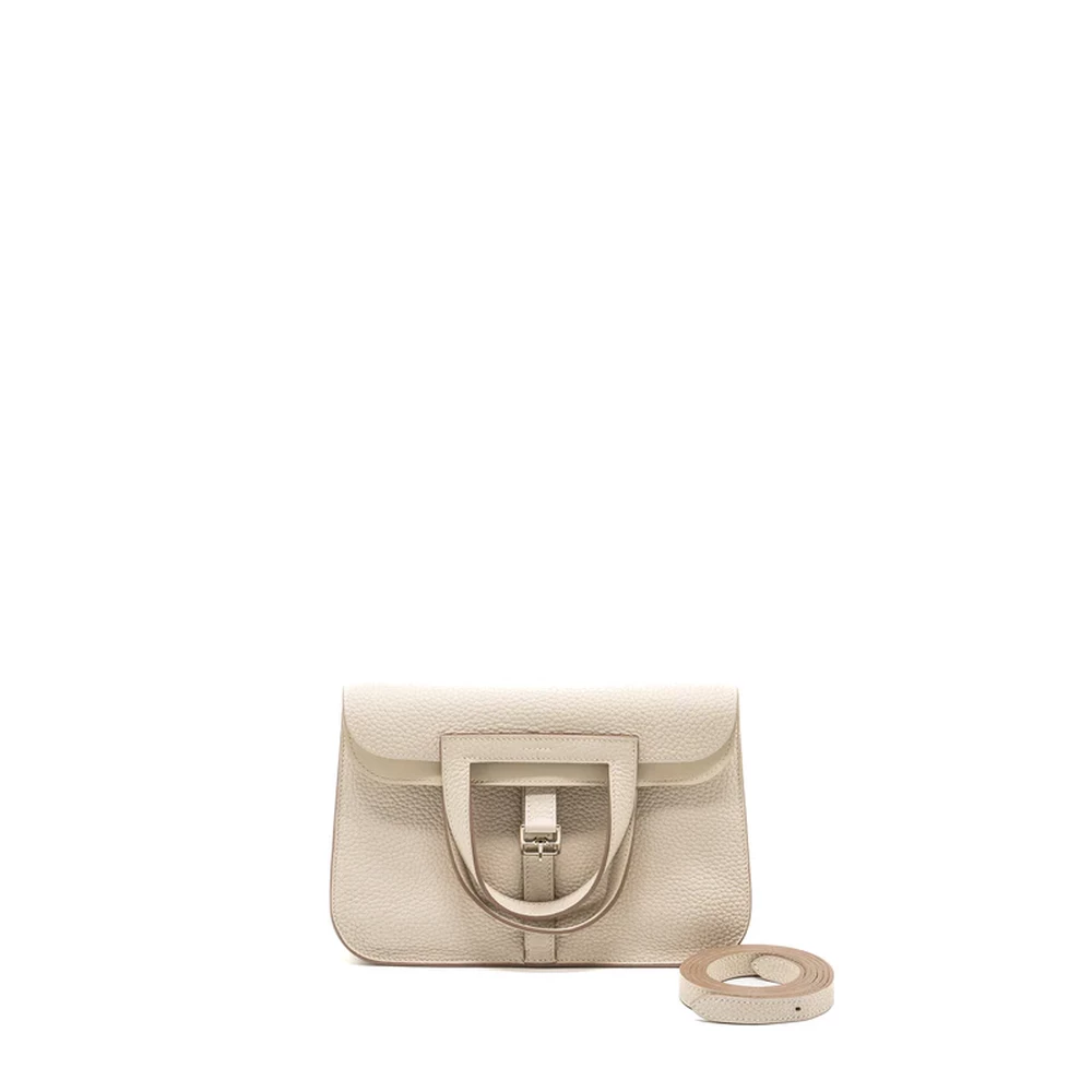 Hermès Halzan 25 Craie Clemence Silver HW – Exceptional Dupes
